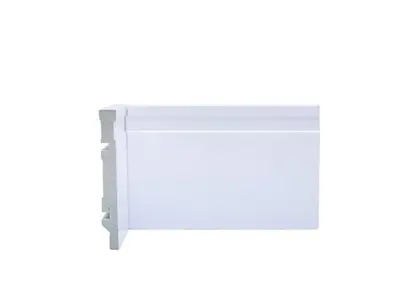 Linha Classic: Rodapé Branco Frisado 12cm - BARRA DE 2,40M