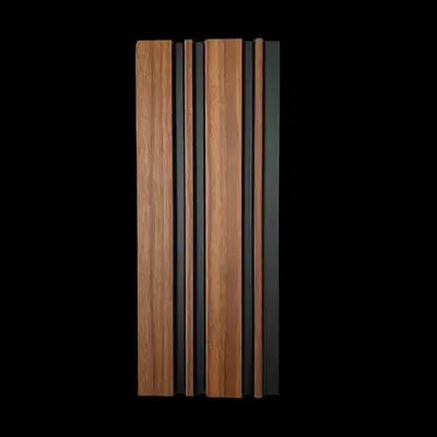 Linha Moderna - Painel Ripado Black Mogno - barra de 2,85m