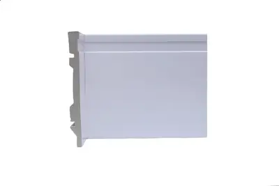 Linha Classic: Rodapé Branco Frisado 15cm - BARRA DE 2,40M