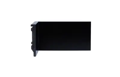 Linha Black: Rodapé Preto Liso 10cm - BARRA DE 2,40M