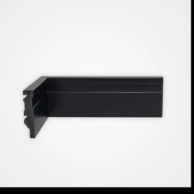 Linha Black: Rodapé Preto Frisado 7cm - BARRA DE 2,40M