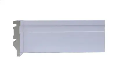 Linha Classic: Rodapé Branco Frisado 7cm - BARRA DE 2,40M